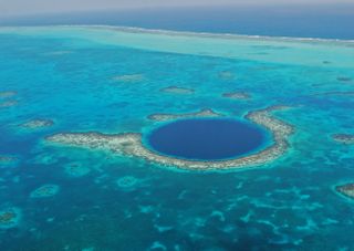 Explorers just mapped the depths of the Great Blue Hole off the coast of Belize. 