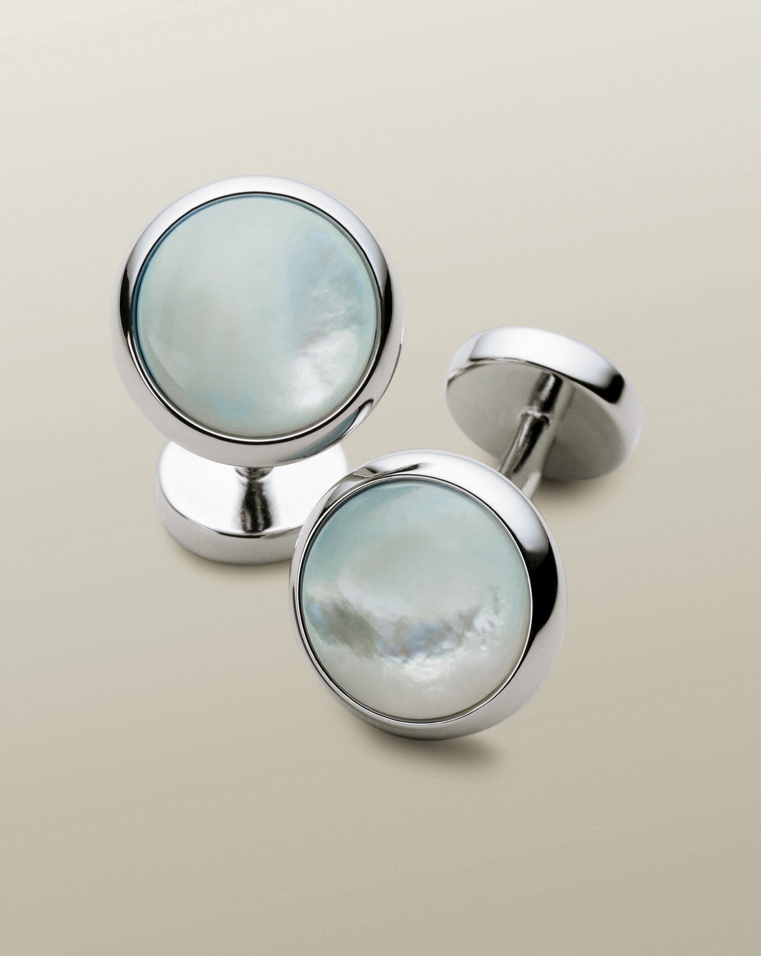 Mother of Pearl Cufflinks - Light Blue
