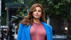 Eva Mendes attends an event for her new children's book "Desi, Mami, And The Never-Ending Worries" at Union Square Play on September 18, 2024 in New York City.