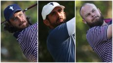 Tommy Fleetwood, Matthieu Pavon and Tyrrell Hatton during the Team Cup