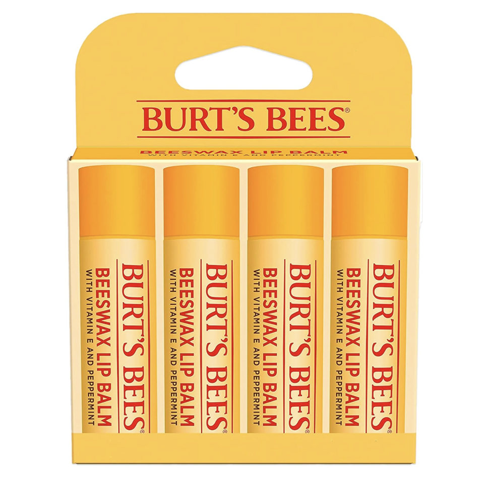 Burt's Bees, Original Beeswax Lip Balm - 4 Pack
