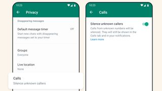 WhatsApp silence callers
