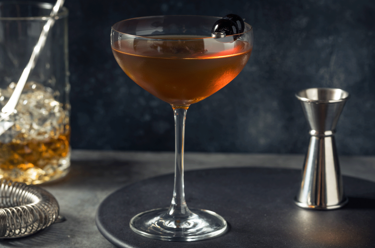 Perfect Manhattan cocktail