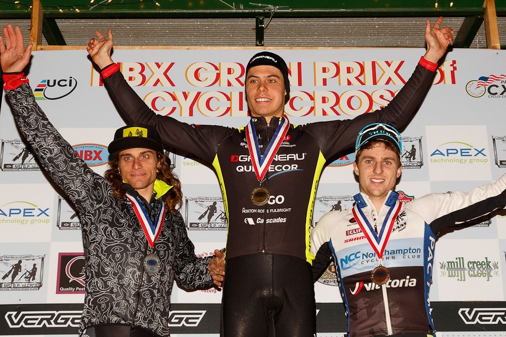 The Elite Men's podium: Martin wins, Clark second, Kisseberth third