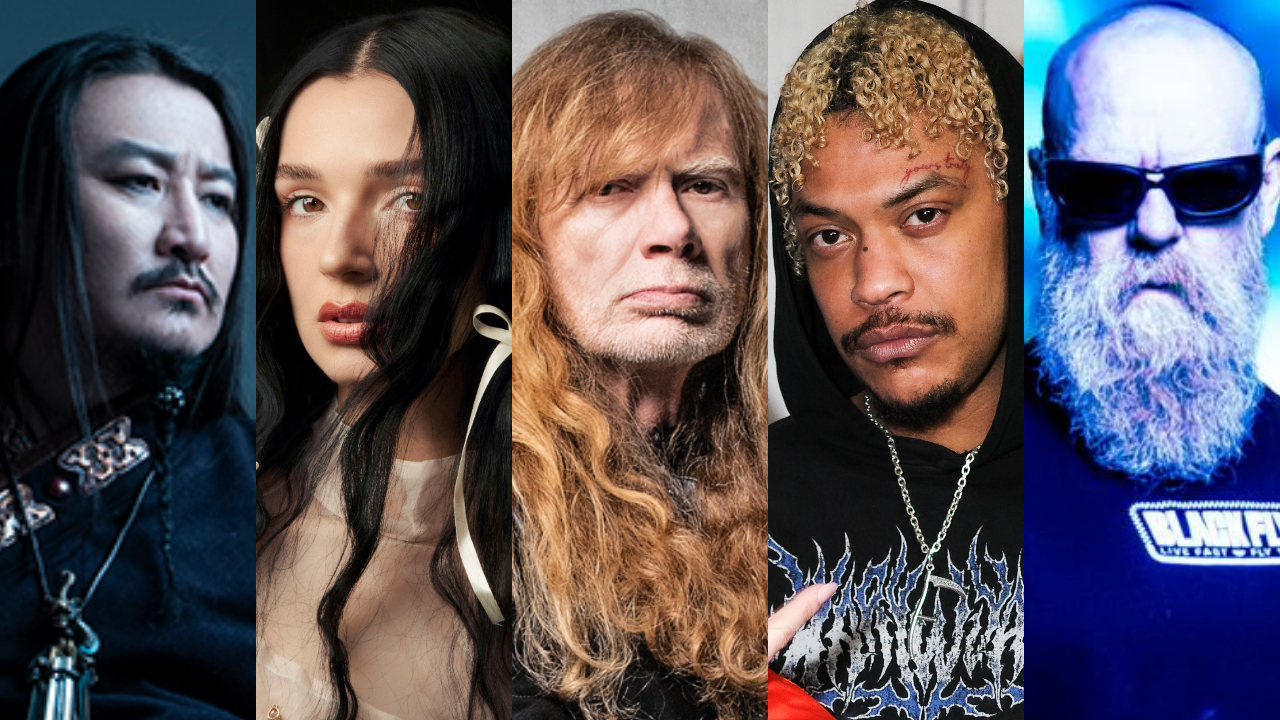 Composite image for Metal Hammer's Tracks Of the Week feature January 23 2026, featuring The Hu, Poppy, Megadeth, Kid Bookie and Exodus