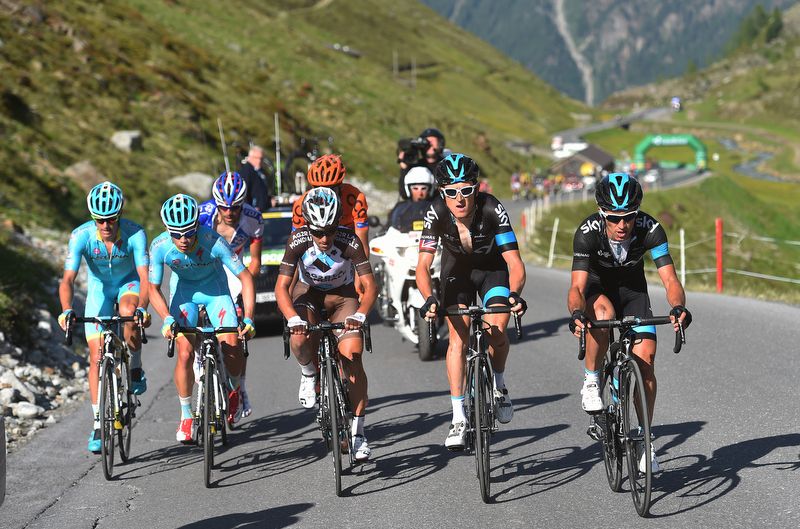 The GC group lined across the road