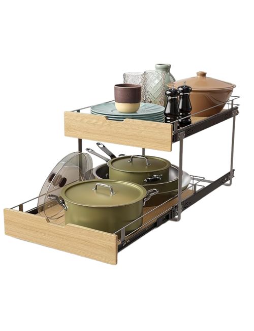 2 Tier Pull Out Cabinet Organizer