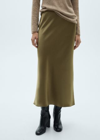 Satin Long Skirt - Women | Mango United Kingdom