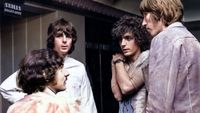 Pink Floyd backstage at London's Saville Theatre, October 1967. (from left) Nick Mason, Rick Wright, Syd Barrett and Roger Waters.