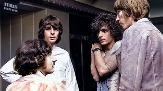 Pink Floyd backstage at London's Saville Theatre, October 1967. (from left) Nick Mason, Rick Wright, Syd Barrett and Roger Waters.