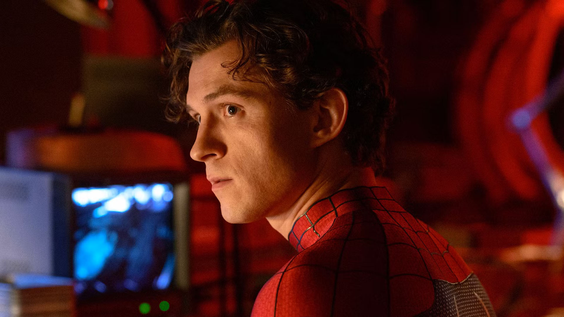 Tom Holland in Spider-Man.