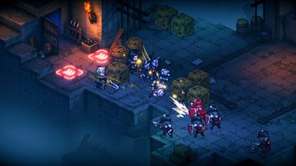 Conflicting forces in Sword of Convallaria battle on a bridge