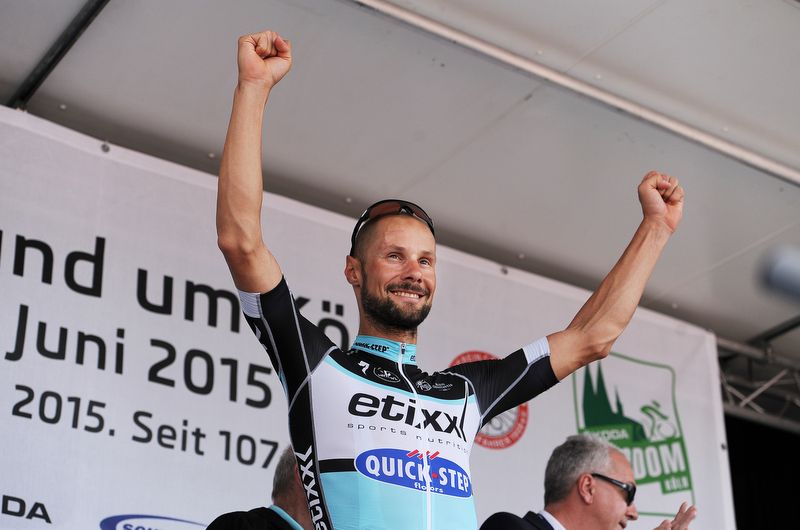 Tom Boonen (Etixx-Quick Step) celebrates