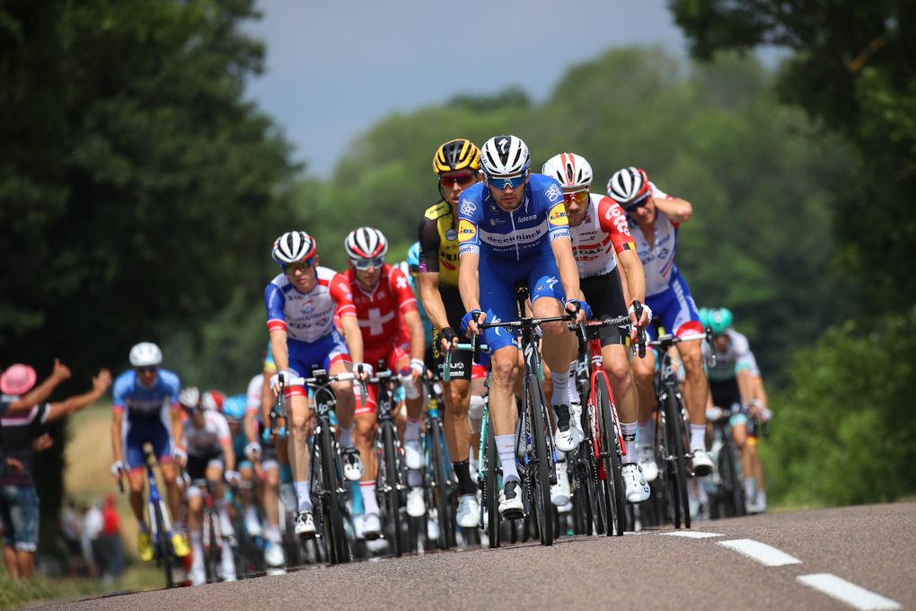 Deceuninck-QuickStep rode the front on stage 7 hoping to set up Viviani for another win