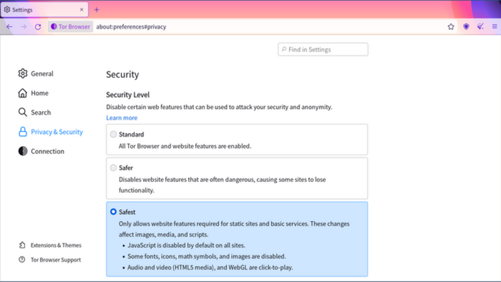 Tor Browser security