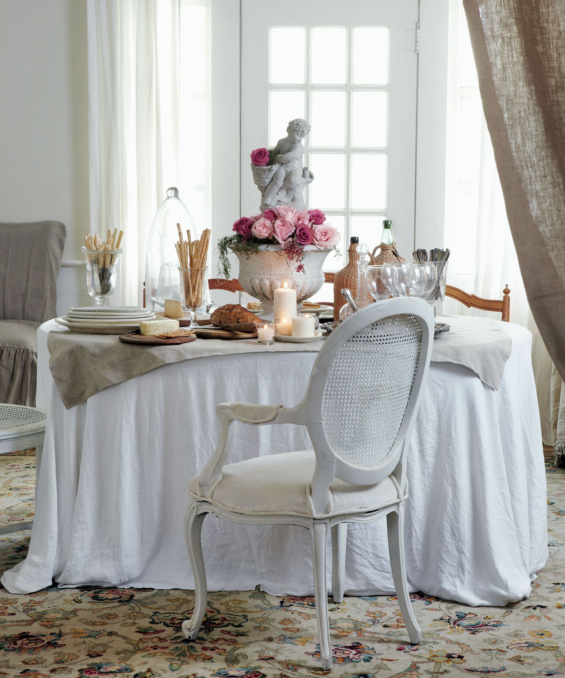French country dining space