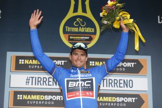 14 March 2016 51st Tirreno - Adriatico Stage 06 : Castelraimondo - Cepagatti VAN AVERMAET Greg (BEL) BMC, Leader of the General Classification Photo : Yuzuru SUNADA