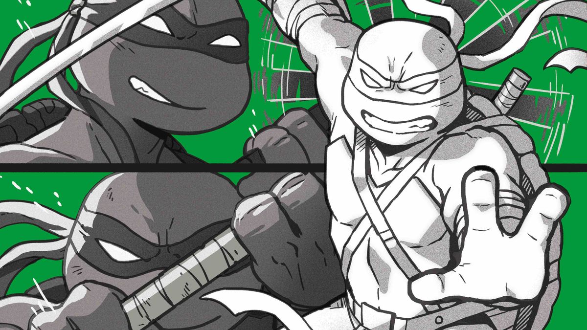 Art from TMNT: Black, White, and Green