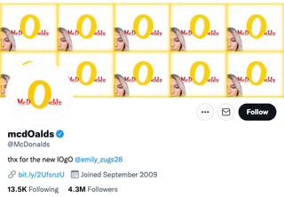 Screenshot of McDonald's' Twitter page