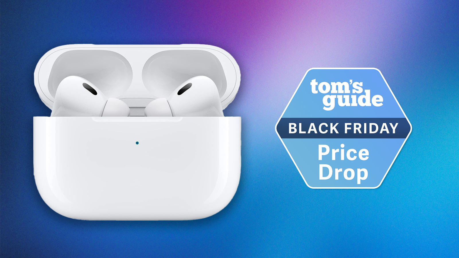 the airpods pro 2 and a black friday tom's guide deal badge