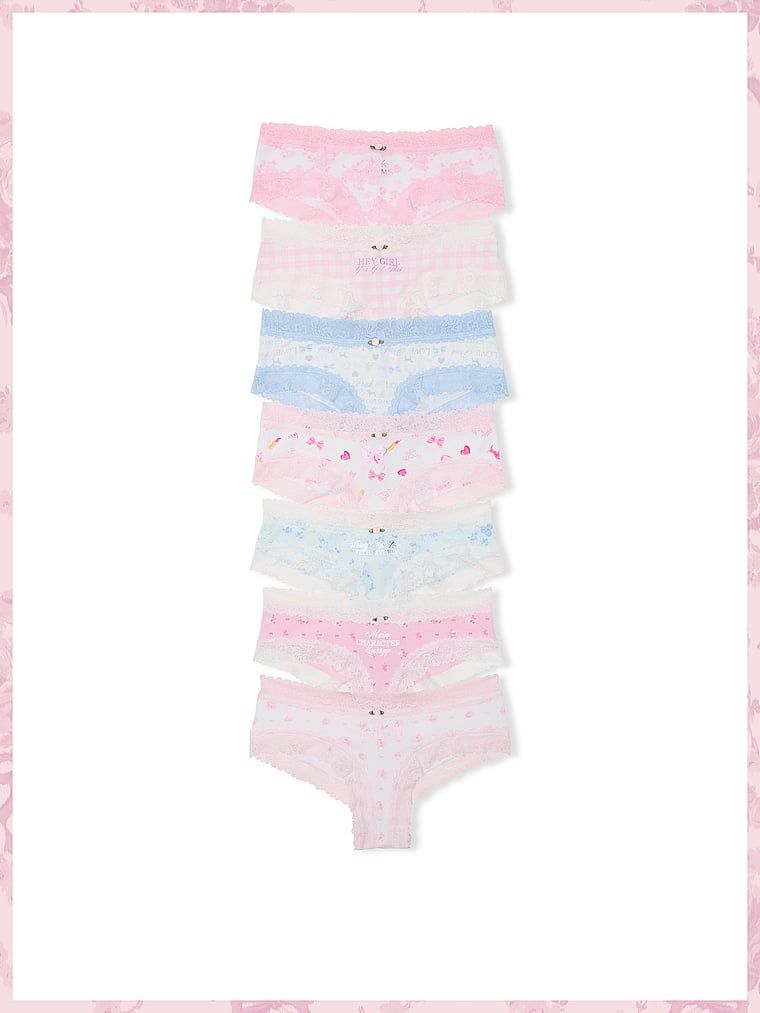Pink X Loveshackfancy Days of the Week 7-Pack Cheeky Panties