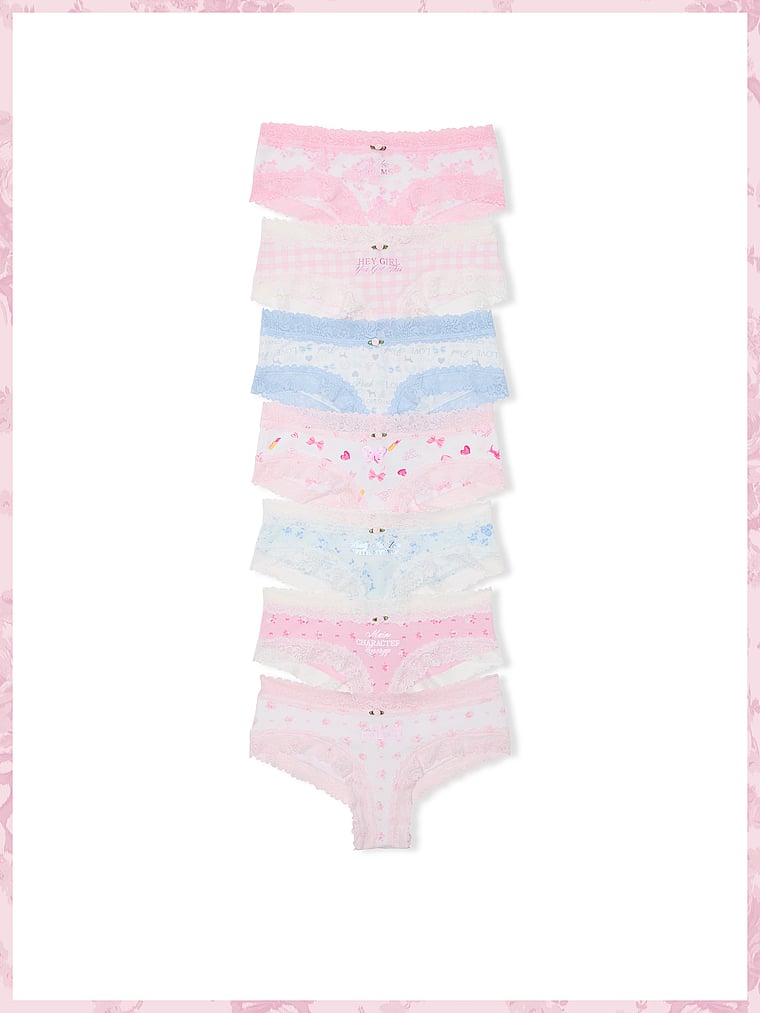 Pink X Loveshackfancy Days of the Week 7-Pack Cheeky Panties