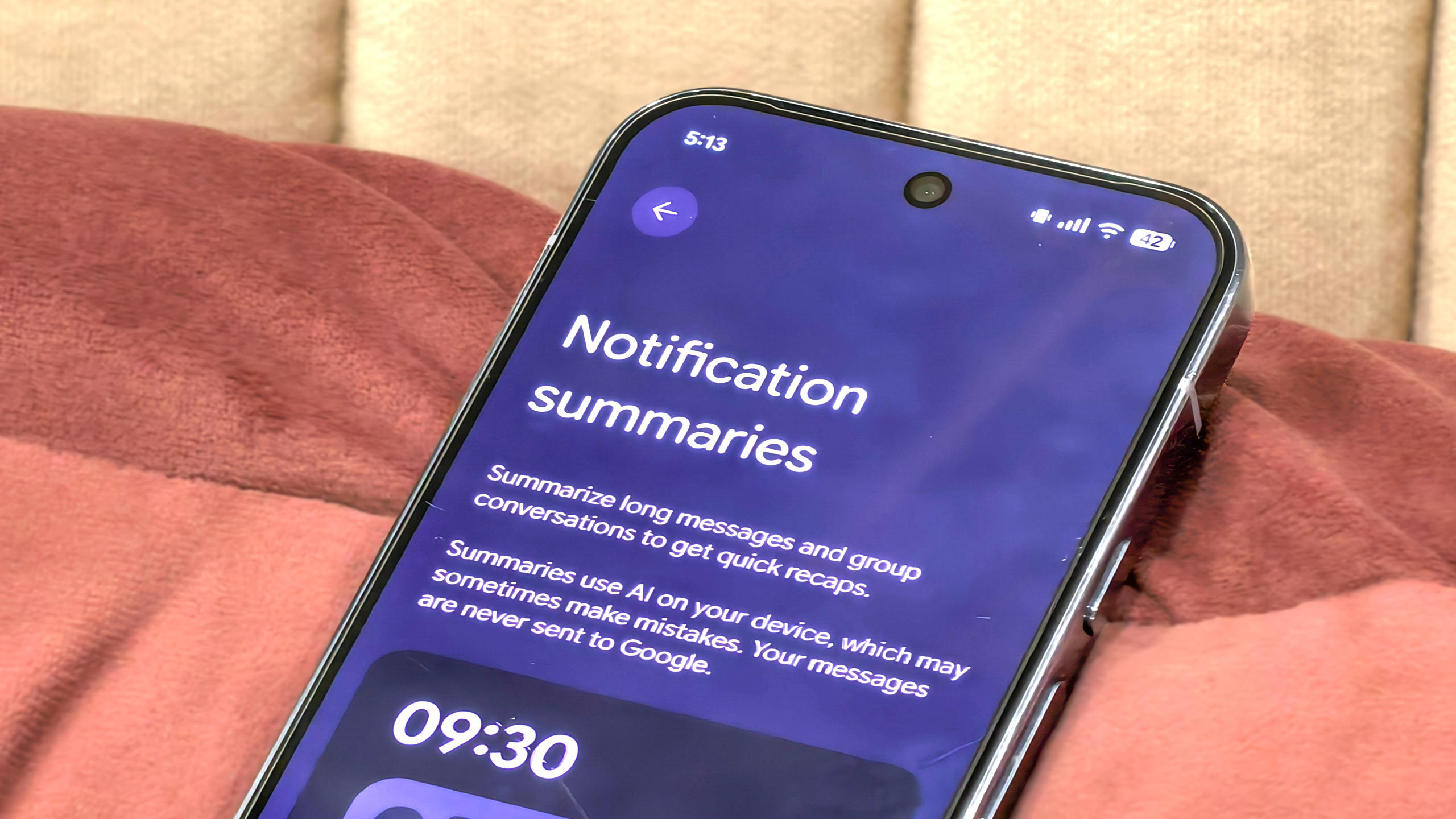 Pixel AI notification summaries