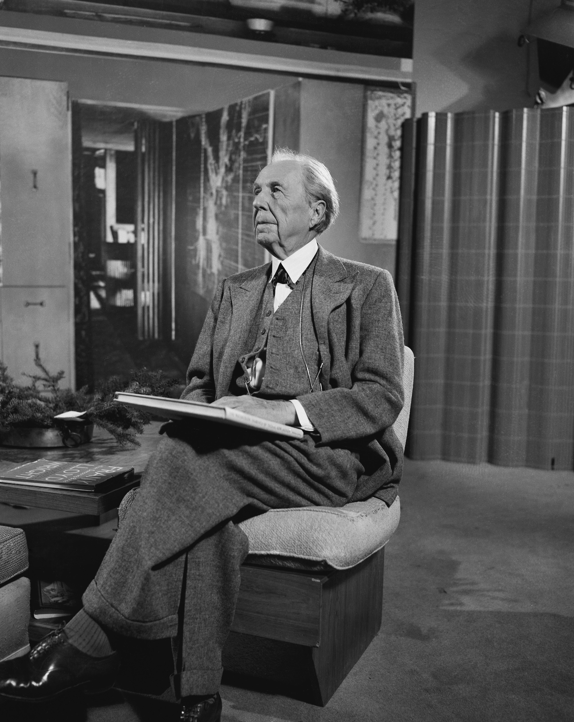Frank Lloyd Wright at home in Chicago