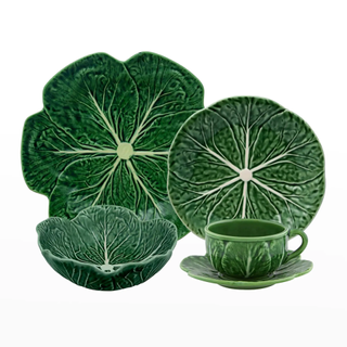 cabbage-themed dinnerware set