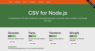 Node-cvg simplifies the process of working with CSV data