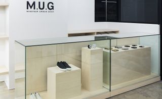 Display unit inside M.U.G shop in Tokyo