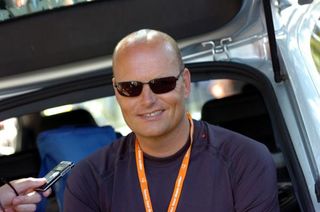 Smile if you want to go faster: Bjarne Riis made the trip to Australia