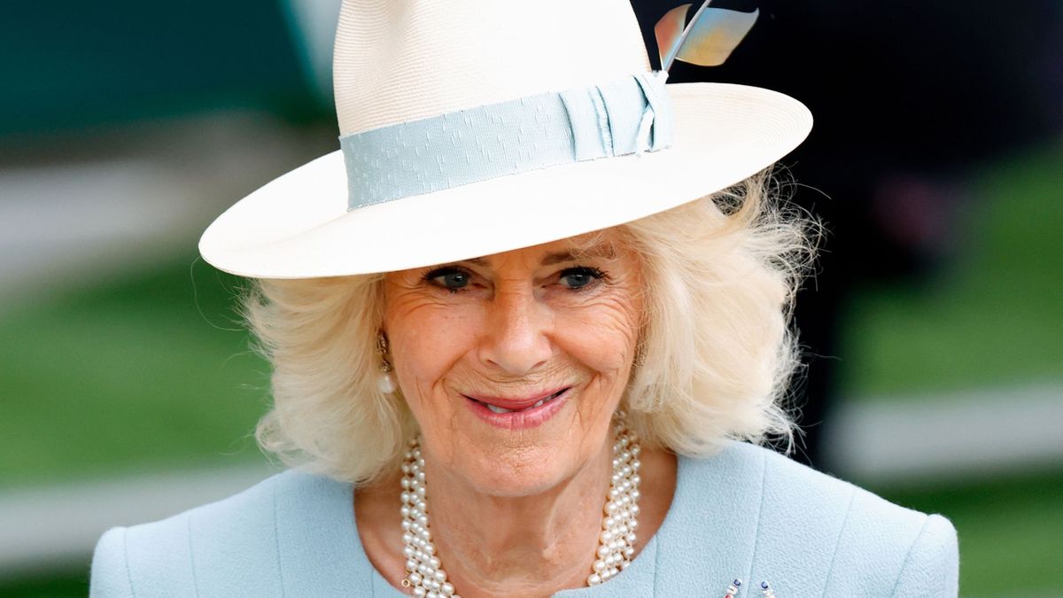 Queen Camilla stuns in pastel blue at Epsom Races | Woman & Home