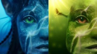 Avatar poster and Shrek version of Avatar poster