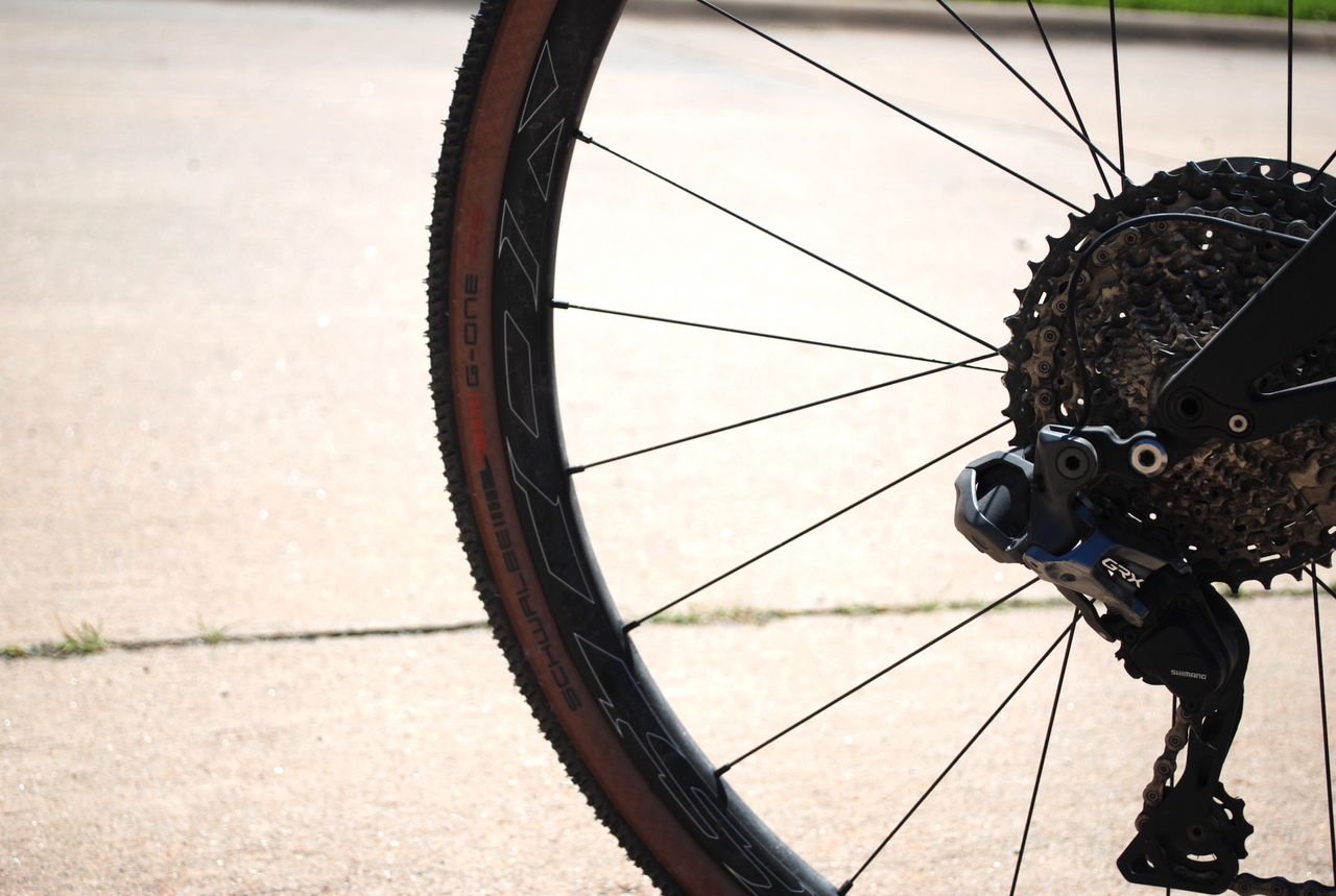 Easton EC90 AX wheels wrapped in the all-new Schwalbe G-ONE RS tires.