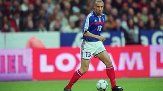 Mikael Silvestre playing for France in 2001