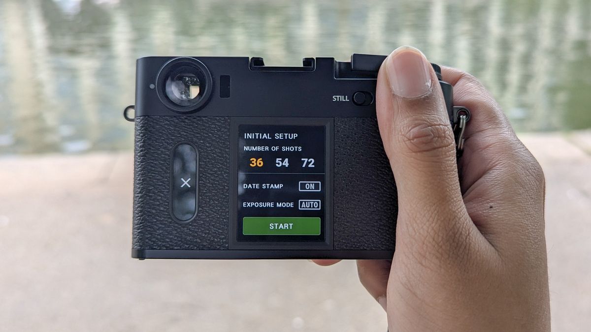 A black Fujifilm X half