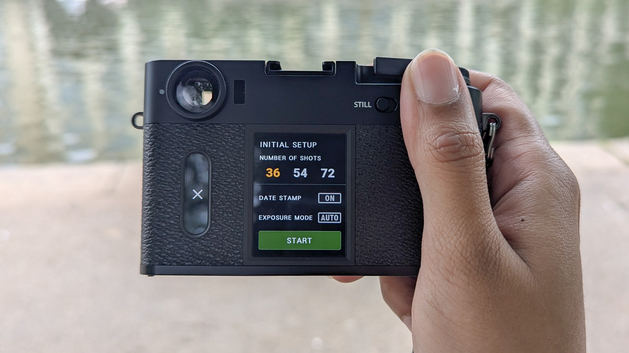 A black Fujifilm X half