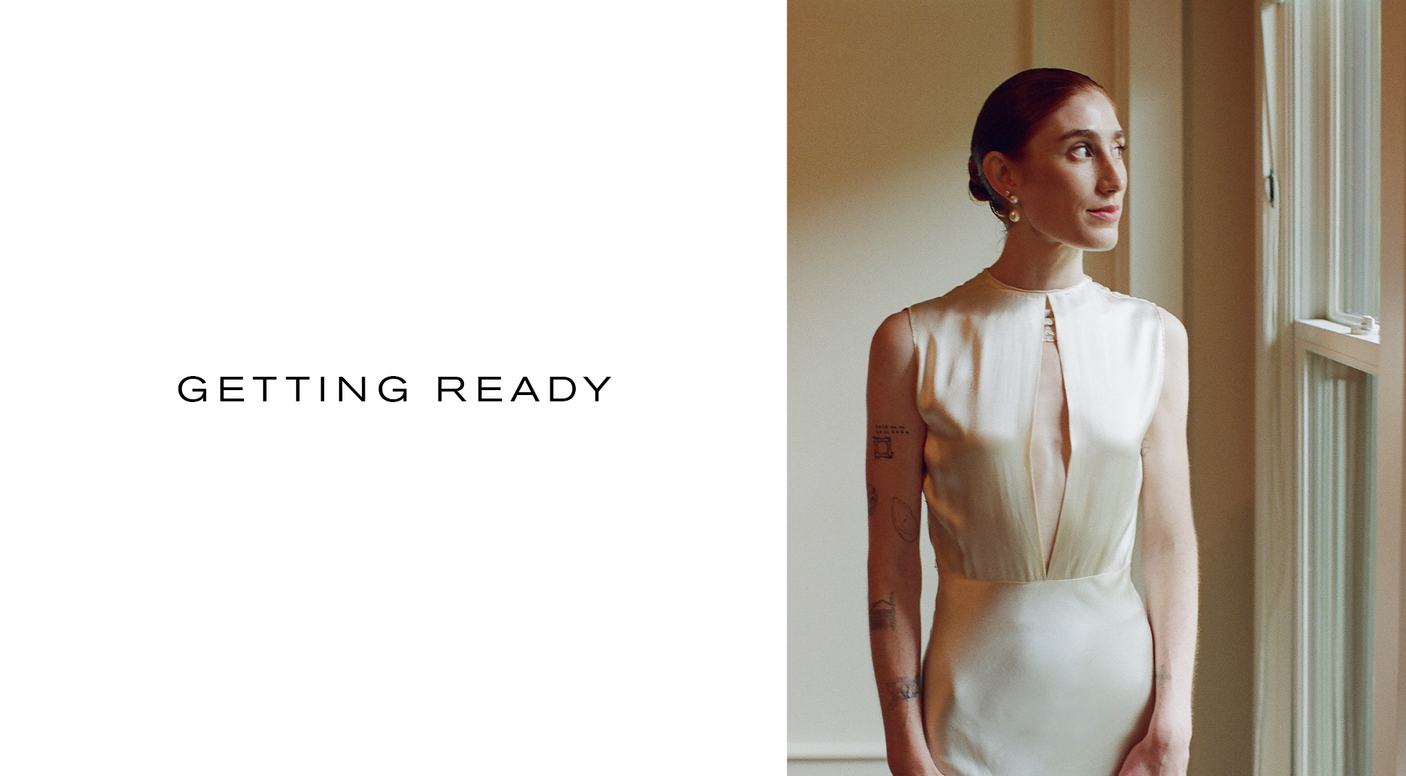 images of sophia and mik getting ready for their wedding.