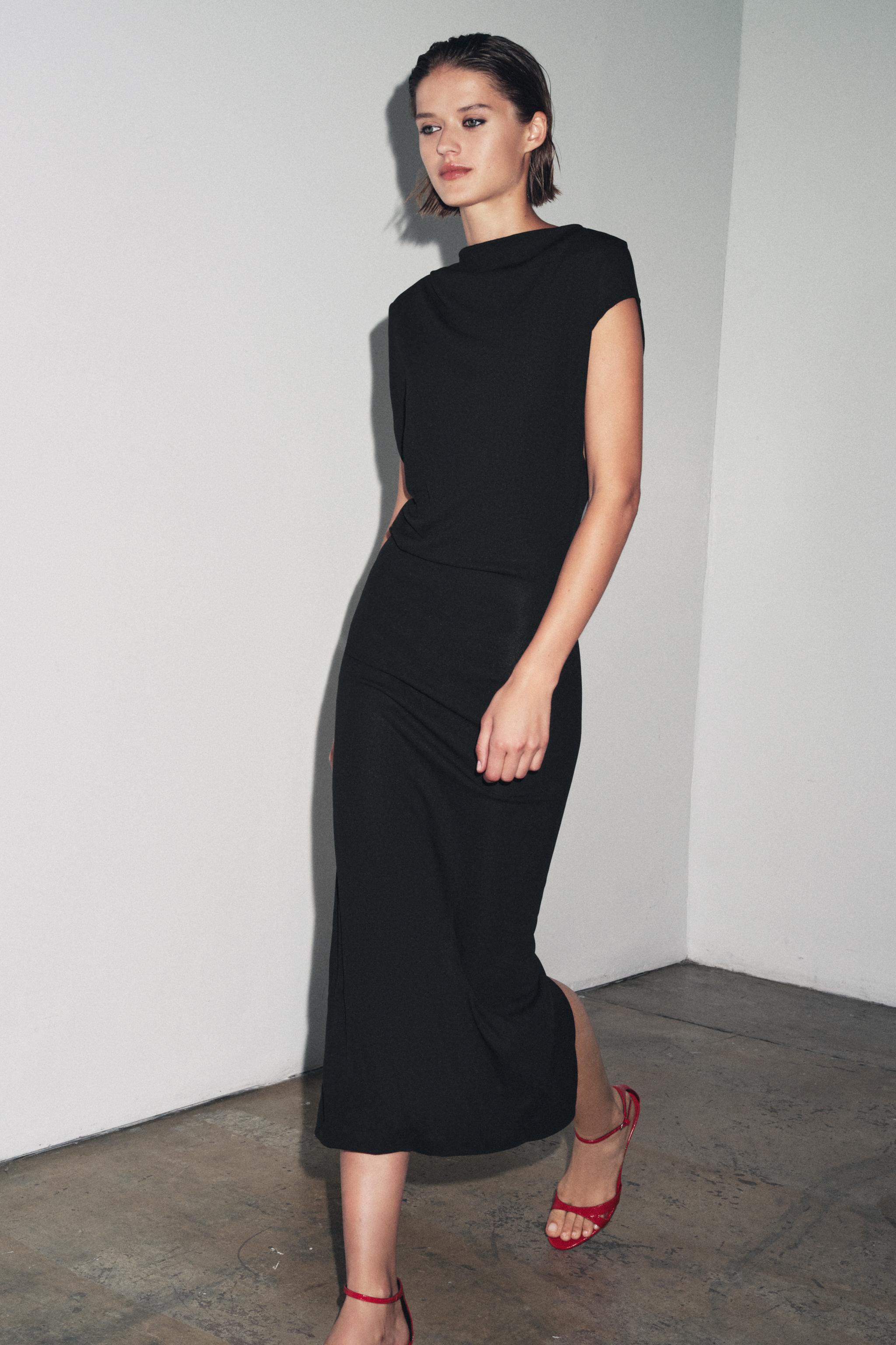 Long Draped Dress