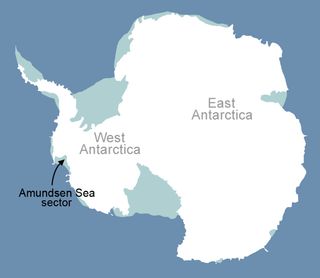 The Pine Island Glacier is located in West Antarctica. It flows into Pine Island Bay, by the Amundsen Sea.