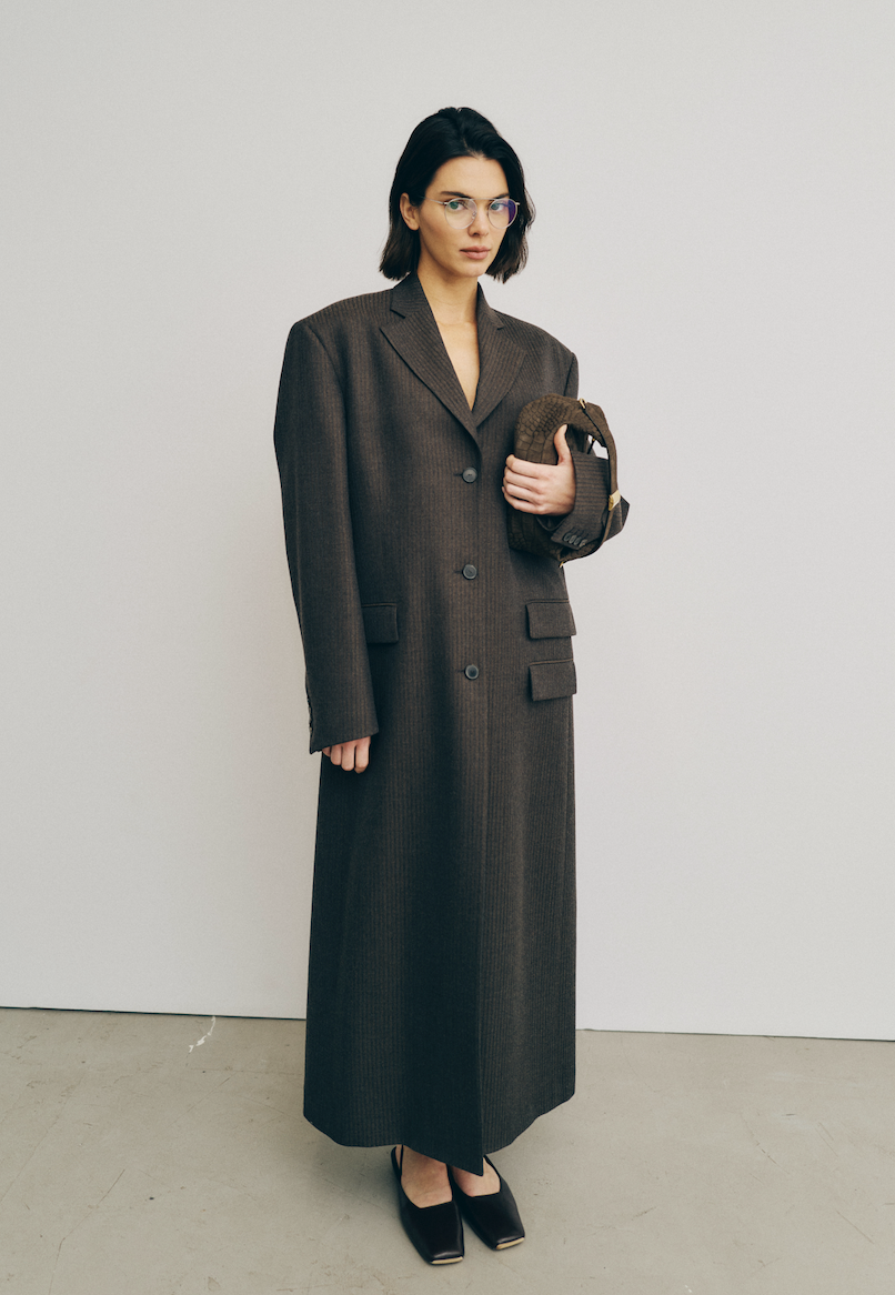 Kendall Jenner Backstage at the Calvin Klein Collection Fall RTW 2025 fashion show