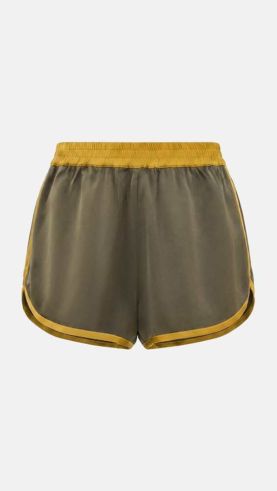 Aero Satin Shorts - Pine Shadow