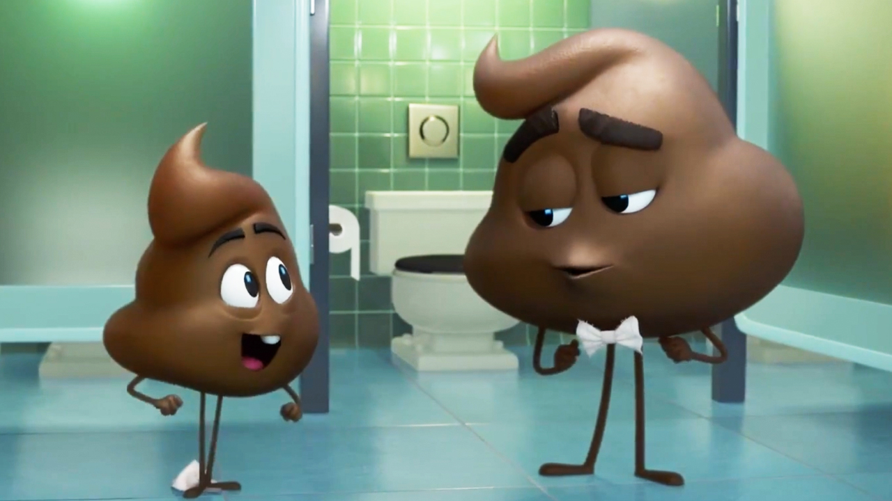 The Poop Emoji and his offspring from the 2017 flop 