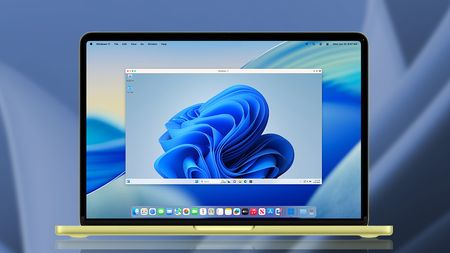 Parallels Desktop mockup on MacBook Neo