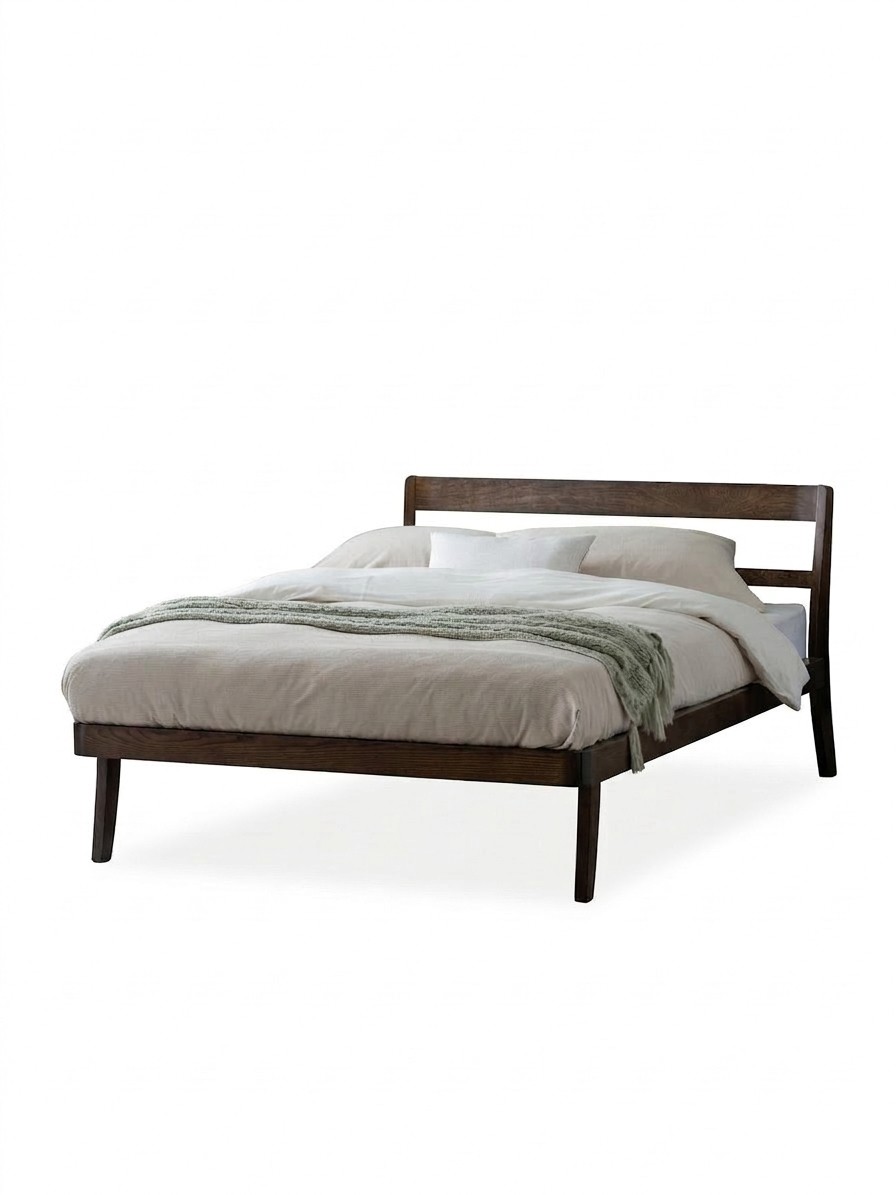 Habitat, Tatsuma Double Wooden Bed Frame - Walnut
