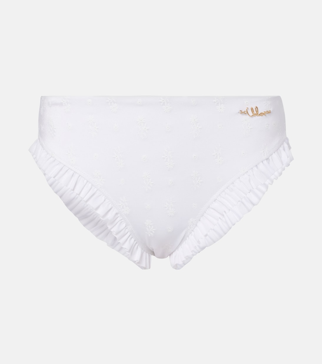 Borderie Anglaise Ruffled Bikini Bottoms