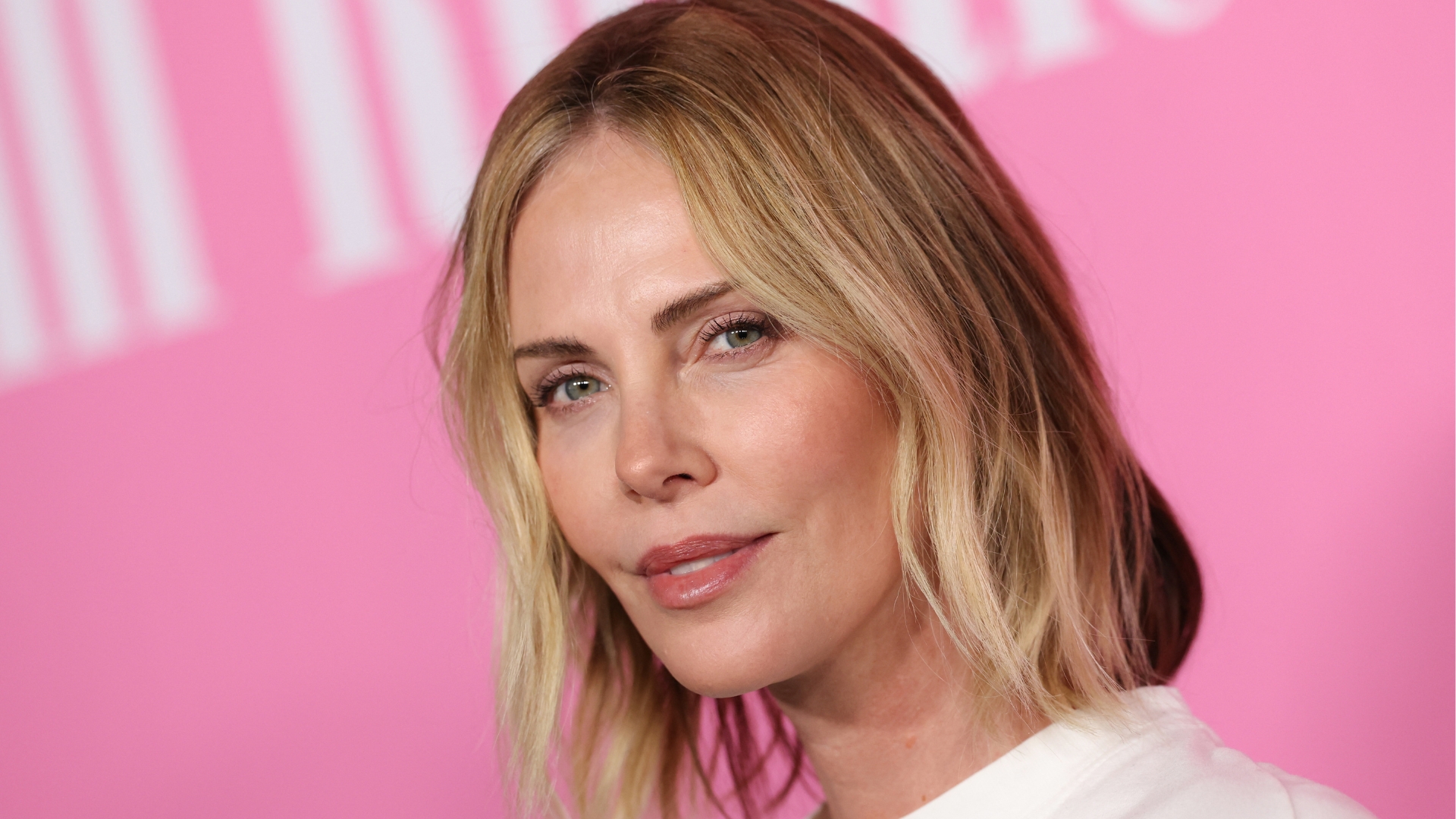 Charlize Theron is pictured with a wavy bob hairstyle whilst attending Apple TV's "Palm Royale" official Emmy FYC (For Your Consideration) event at the Wolf Theatre at Saban Media Center in North Hollywood, California on January 15, 2026. 