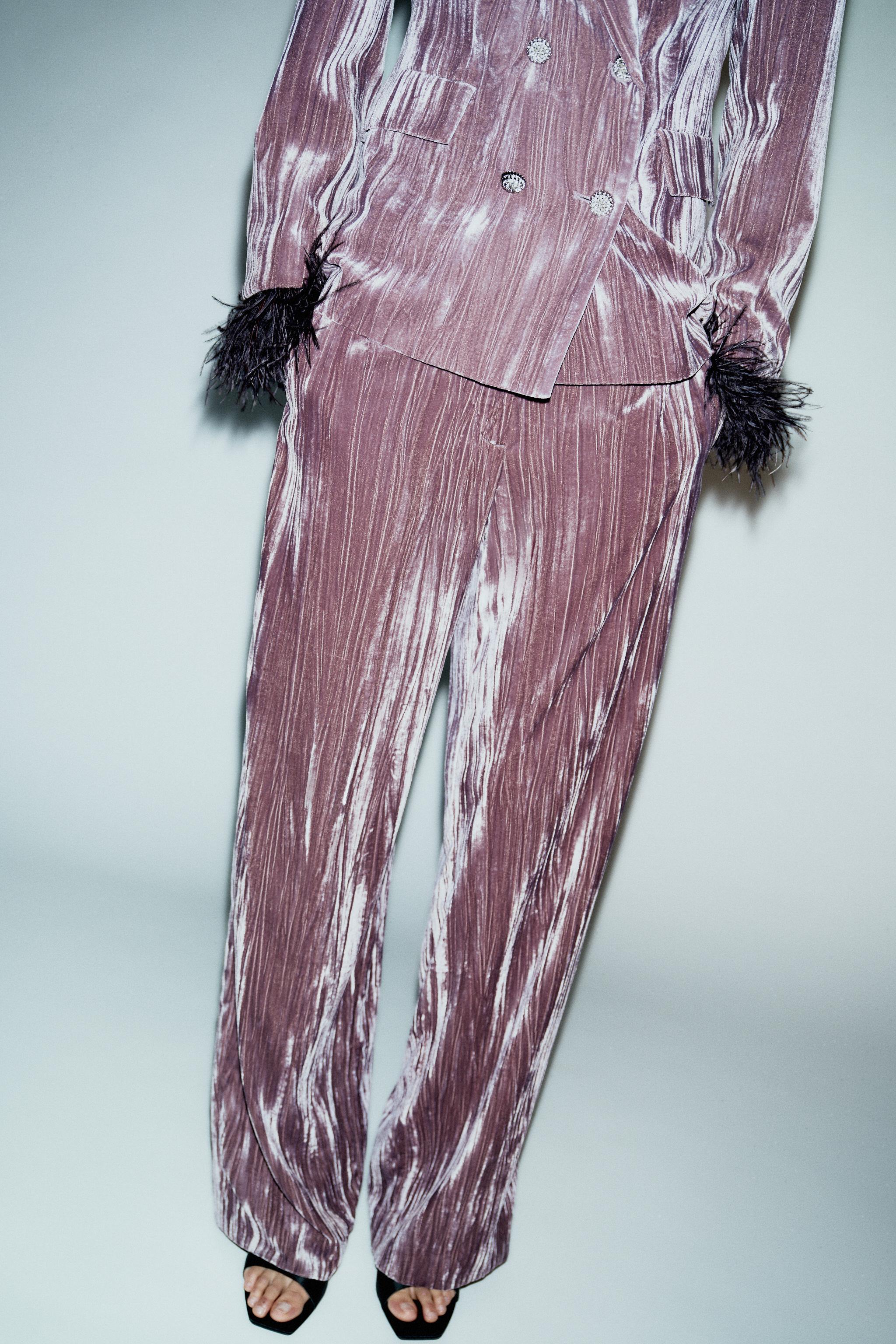 Velvet Wide Leg Pants