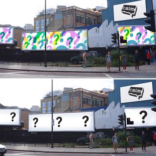 billboard londons old street art to promote awareness of young male suicide this sunday
